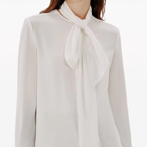ANOTHER TOMORROW - Blend tie-neck blouse - Picture 1 of 7